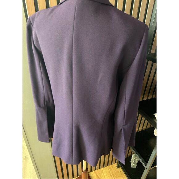 Tahari purple blazer size 8 work attire work, blazer office wear stylish flared - Picture 5 of 9